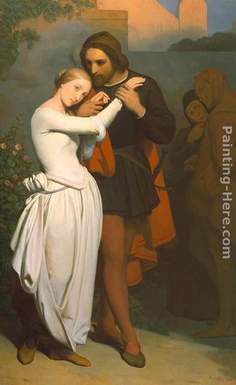 Faust and Marguerite in the Garden painting - Ary Scheffer Faust and Marguerite in the Garden art painting